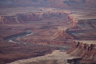 Photo of the Colorado River in Canyonlands. Winter.