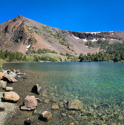 Photo of a lake in Virginia Lakes area. Summer.
