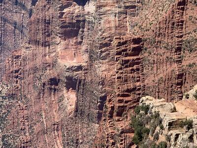 Photo showing a detail of canyon walls in Grand Canyon. Fall.
