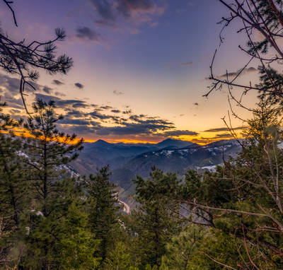Photo of the sunset at Great Sand Dunes National Park.