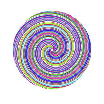 A 2D pattern obtained by moving and rotating the detector.