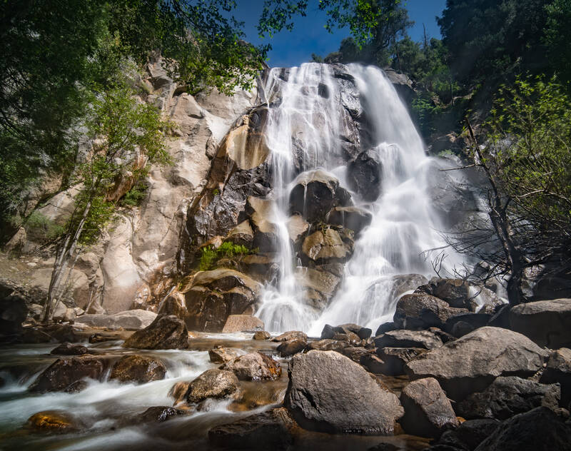Photo of a waterfall in Kings Canyon National Park.