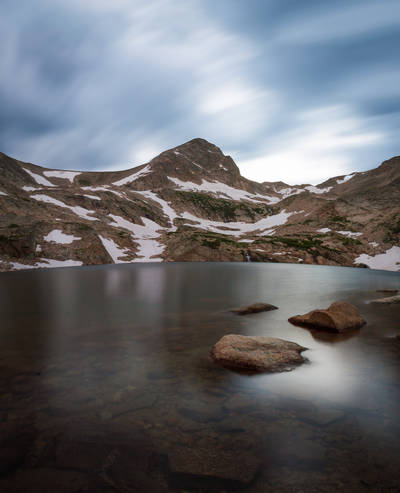 Sunset at Blue Lake, Indian Peaks Wilderness.