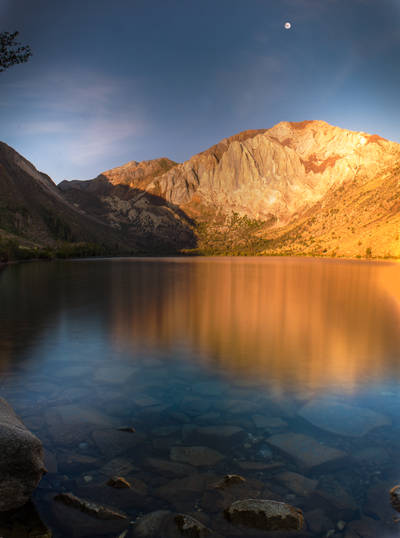 Photo of the Convict Lake in California.