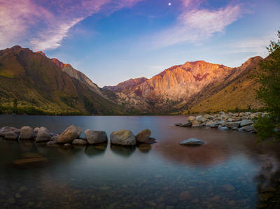 Sunrise at Convict Lake, California.
