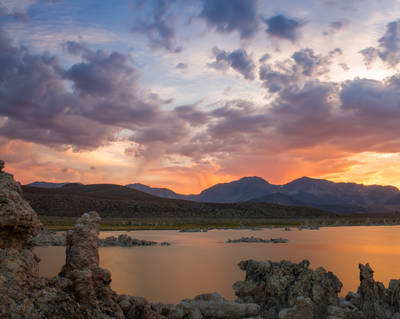 Sunset at Mono Lake, California.