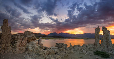 Sunset at Mono Lake, California.