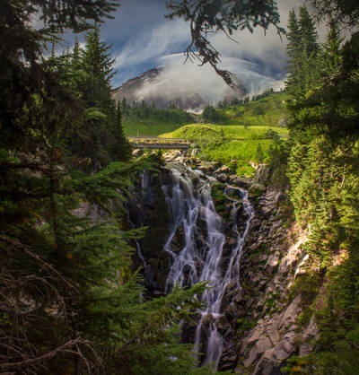 Myrtle Falls, Mount Rainier National Park.