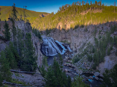 Photo of Gibbon Falls. Yellowstone. Summer.